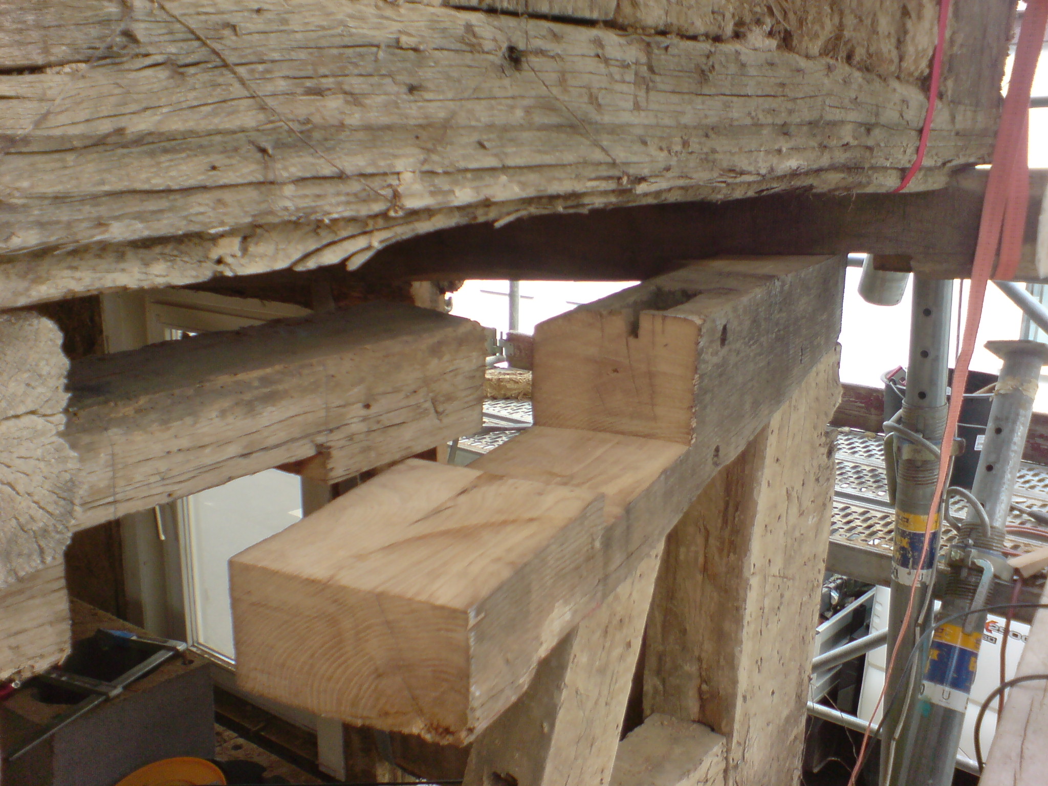 Holzverbindung Reparatur Fachwerk